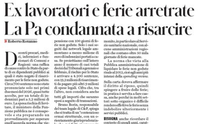 Ferie non godute nella PA: 700 sentenze nel 2026, cresce il rischio risarcimenti